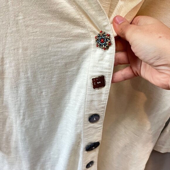 Soft Surroundings Danielle whisper white button top - Size S - Picture 5 of 5